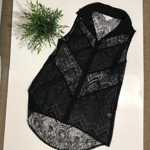 Charming Charlie’s black lace top!